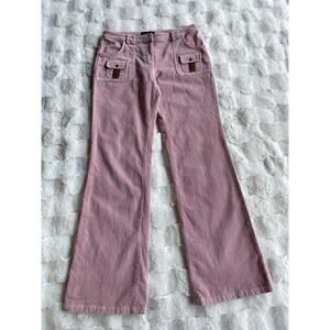 🔥Vintage Y2K Corduroy Mauve Pink Wide leg Bootcut  Mid Rise Pants Waist 32”